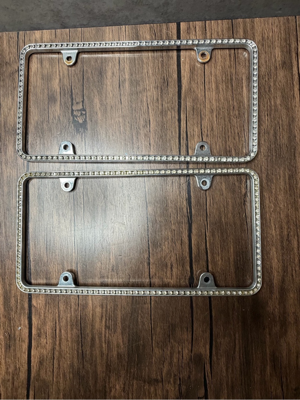 Cruiser Accessories Bling Rhinestone License Plate Frames (Set of 2)